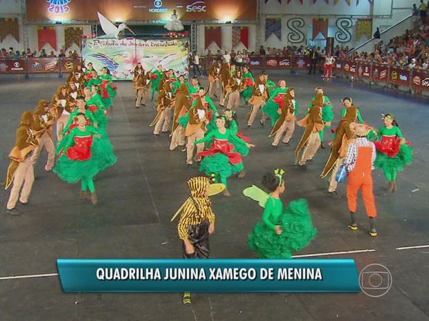 Xamego de Menina trouxe jardim encantado direto de Barreiros (Foto: Reprodução / TV Globo)