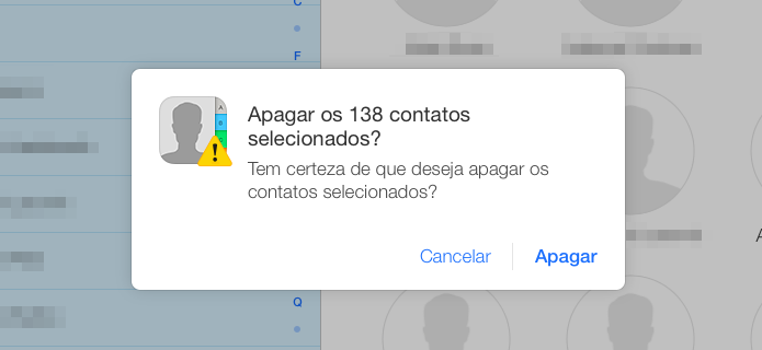 Apagando todos os contatos do iCloud (Foto: Reprodução/Helito Bijora)