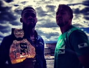 Jon Jones e Alexander Gustafsson se encontram na Suécia (Foto: Reprodução/Instagram)