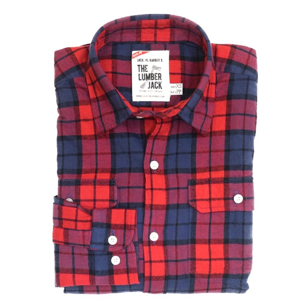 Camisas xadrez, uma das marcas do estilo lumberjack, chegam ao inverno da Jack The Barber em cores vivas, como o vermelho, o azul e o verde (Foto: Divulgação)