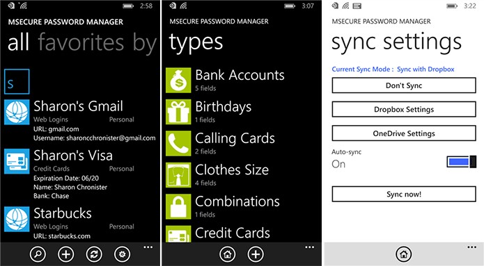 mSecure reúne senhas do usuário em um só lugar e com total segurança (Foto: Divulgação/Windows Phone Store)