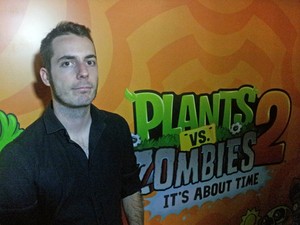 Borja Guillán é o cara por trás de Plants vs. Zombies 2: It's About Time! (Foto: Bruno Araujo/G1)