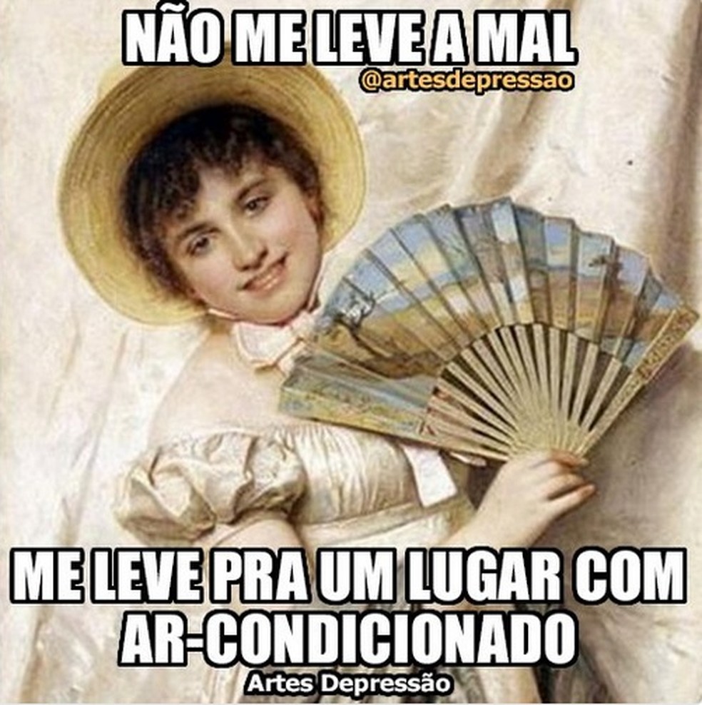 Brincadeira lembra letra de marchinha carnalesca para pedir um refresco no calor (Foto: Reprodução/ Artes Depressão/Twitter )