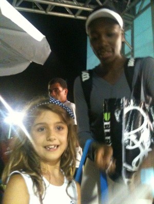 Amanda, menina de 7 anos, vai ao WTA Brasil para ver Venus Williams (Foto: Divulgação / Arquivo Pessoal)