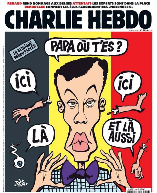 Nova capa do jornal francês charlie Hebdo com referência aos ataques em Bruxelas causa polêmica nas redes sociais (Foto: Reprodução/ Facebook/ Charlie Hebdo)