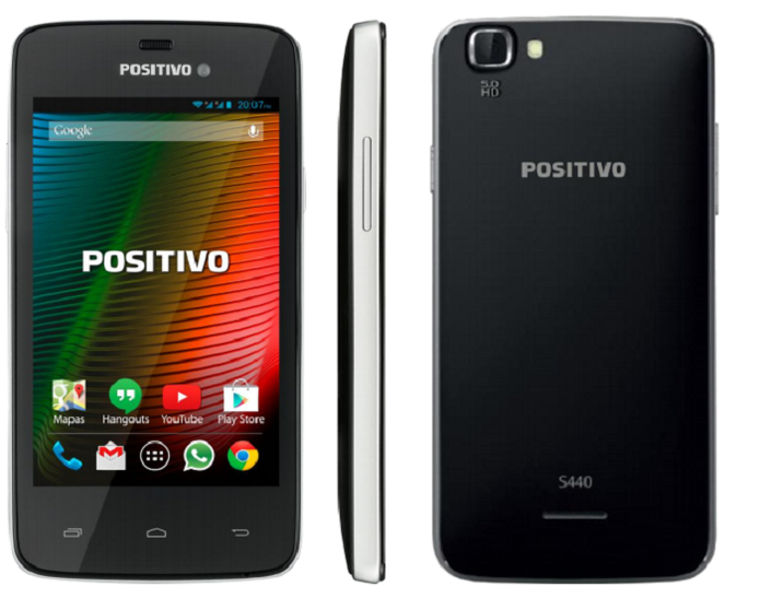 Positivo S440 é um aparelho de entrada com Android KitKat e câmera frontal (Foto: Divulgação/Positivo)