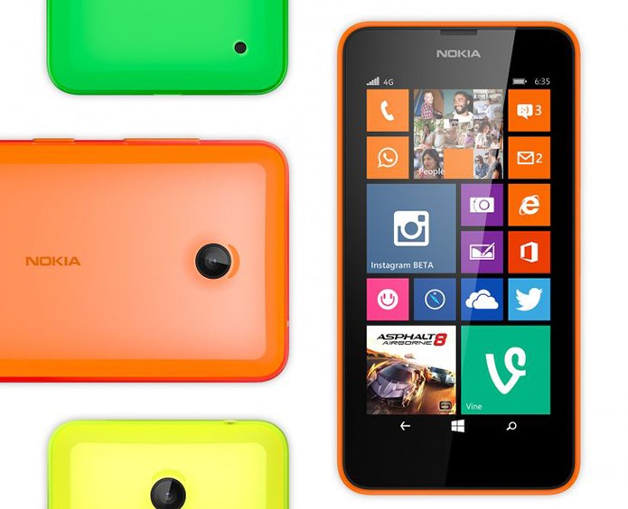 Lumia 635 tem conexão 4G de alta velocidade e Windows Phone 8.1 (Foto: Reprodução/Elson de Souza)