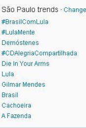 Trending Topics em SP às 12h27  (Foto: Reprodução)