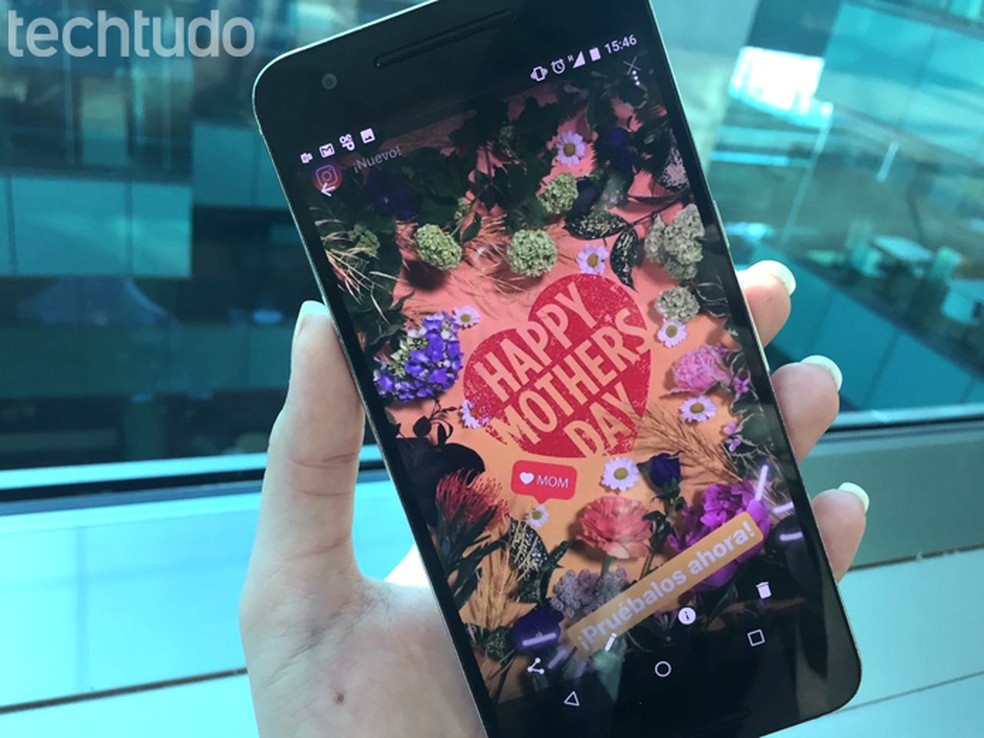  Instagram Stories ganha adesivos de Dia das Mães (Foto: Gabrielle Lancellotti/TechTudo)