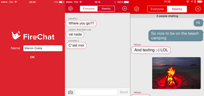 Use o FireChat e converse com seus amigos sem precisar de Internet (Foto: Divulgação/AppStore)