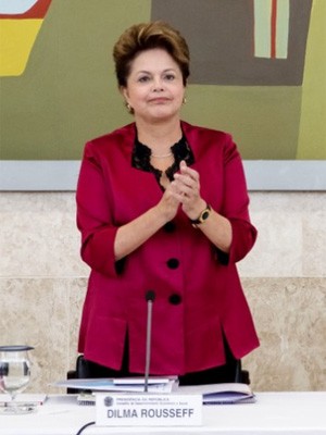 Dilma Rousseff durante a reunião do CDES, nesta quinta-feira (30) (Foto: Roberto Stuckert Filho/PR)