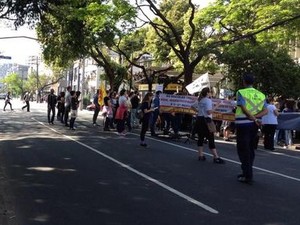 Protesto dos servidores públicos do RS (Foto: EPTC/Divulgação)