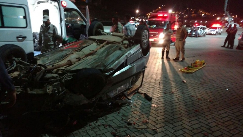 Perseguição terminou em acidente no Porto de Vitória (Foto: Divulgação/ Guarda Municipal de Vitória)