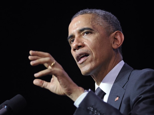 Obama discursa na Universidade de Queensland sobre mudanças climáticas (Foto: Mandel Ngan/ AFP)