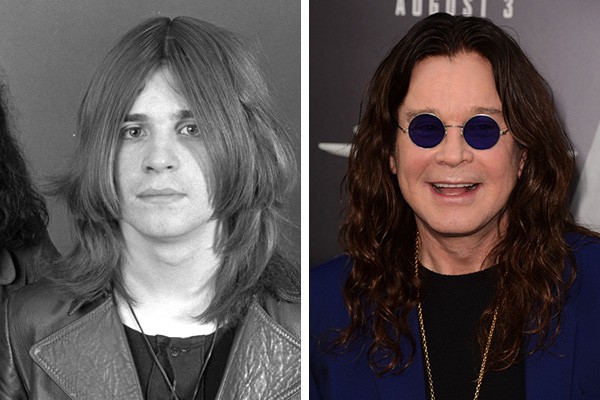 Ozzy Osbourne nos anos 70 e hoje em dia (Foto: Getty Images)