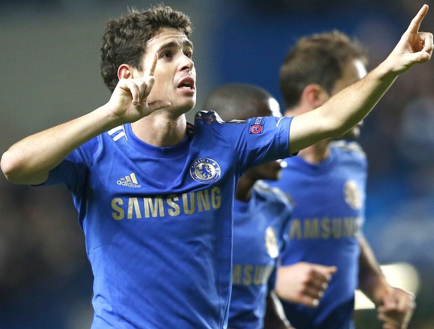 Oscar, comemoração do Chelsea contra o Shakhtar  (Foto: Agência Reuters)