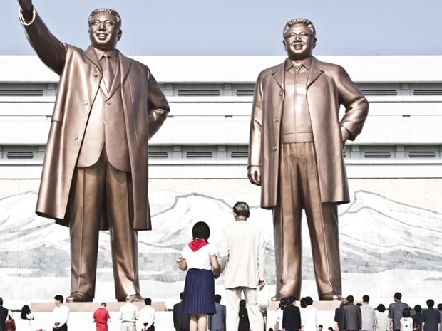 Grande Monumento Mansudae, um dos mais visitados por turistas na Coreia do Norte (Foto: Gabriel Prehn Britto/Arquivo pessoal)