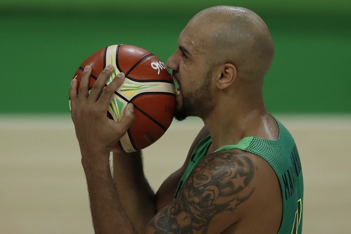 Marquinhos Brasil x Espanha basquete Olimpíada Rio 2016 (Foto: André Mourão/ODIA/NOPP)