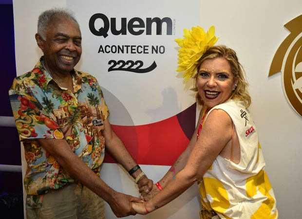 Gilberto Gil e Astrid Fontenelle (Foto: Andre Muzzel/QUEM)