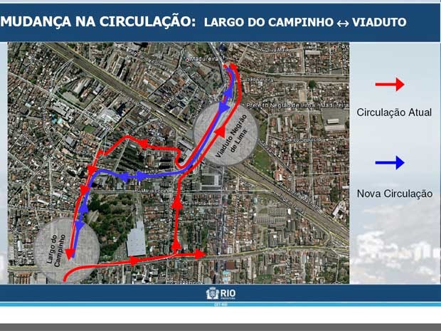 Veja as alterçaões no trânsito na região de Campinho e Madureira (Foto: Divulgação/ Prefeitura do Rio)