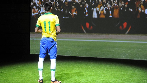 cobertura imprensa Neymar chuteira lançamento (Foto: André Durão / Globoesporte.com)