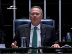 Renan faz 1º intervalo na sessão que analisa afastamento de Dilma