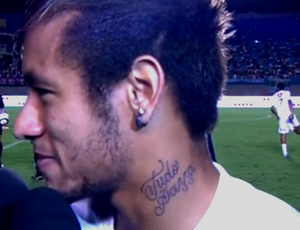 Neymar, tatuagem (Foto: Reprodução SporTV)