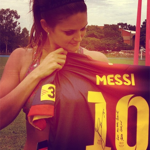  Leryn Franco - camisa do Messi (Foto: Reprodução / Instagram)