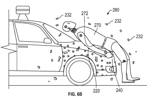 Desenho mostra patente do Google para carros (Foto: Reprodução)