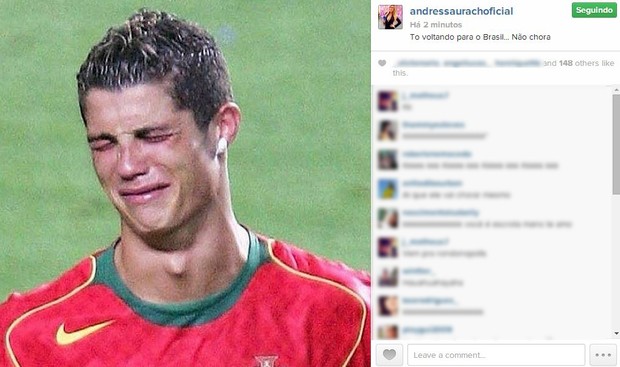 Andressa Urach posta mensagem sobre Cristiano Ronaldo (Foto: Instagram / Reprodução)