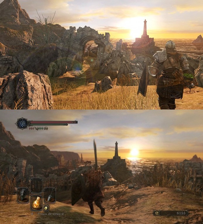 Dark Souls 2 na nova e na antiga geração (Foto: Divulgação)