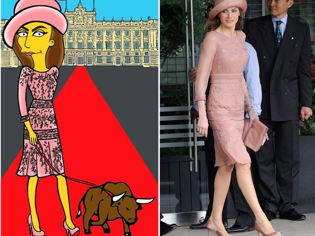 Letizia como personagem de Os Simpsons (Foto: Reprodução)