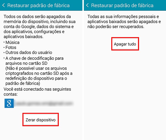Apague tudo do celular e reinicie como se fosse novo (Foto: Reprodução/Paulo Alves)