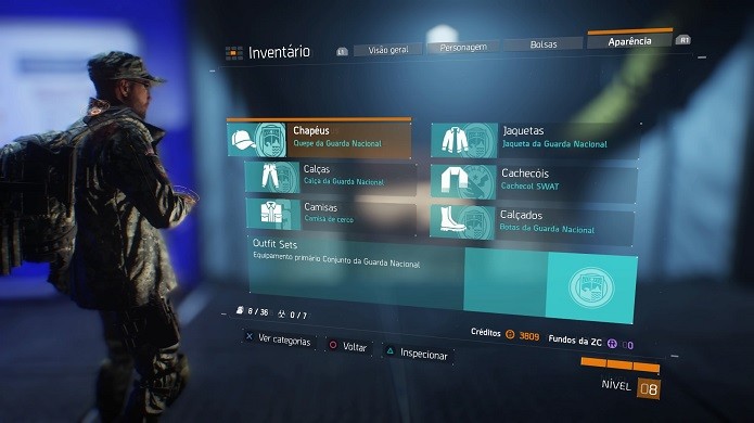 Jogadores podem personalizar aparência do personagem em The Division (Foto: Reprodução/Thiago Barros)