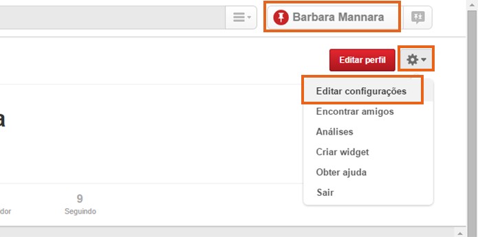 Acesse a conta do Pinterest e mude a senha para maior segurança (Foto: Reprodução/Barbara Mannara)
