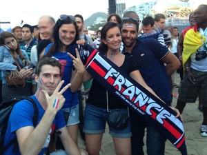 Franceses eram maioria em Copacabana (Foto: Fernanda Rouvenat / G1)