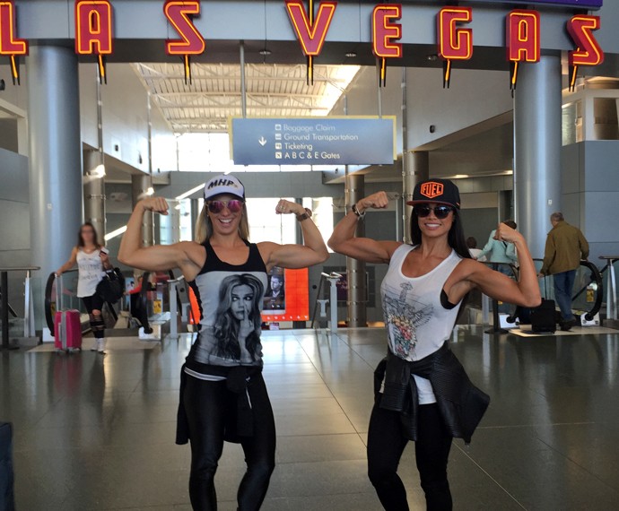 Carol Soares e Fernanda D'avila estão em Las Vegas (Foto: Arquivo Pessoal)