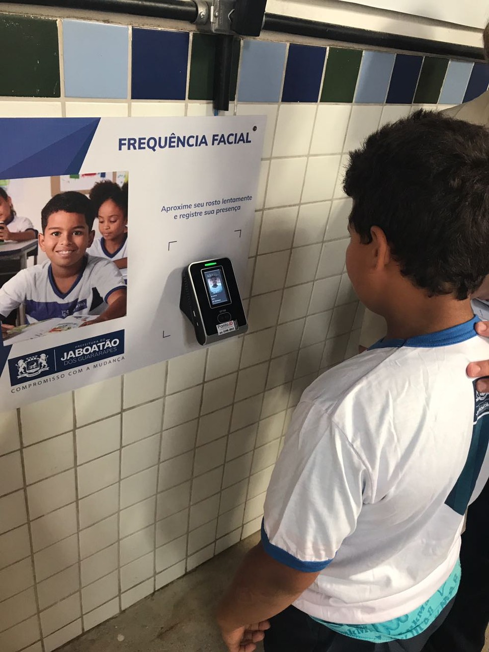 Estudantes de cinco escolas de Jaboatão já contam com o reconhecimento facial (Foto: Ascom/ Prefeitura de Jaboatão)