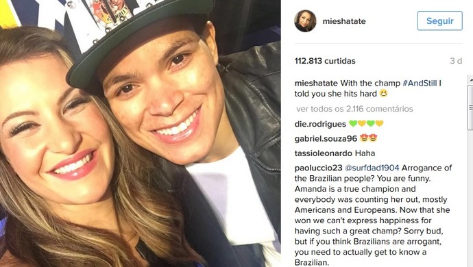 Miesha Tate e Amanda Nunes (Foto: Reprodução / Instagram)