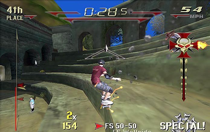 Downhill Jam fugiu do padrão do game, e não deu muito certo (Foto: Reprodução)