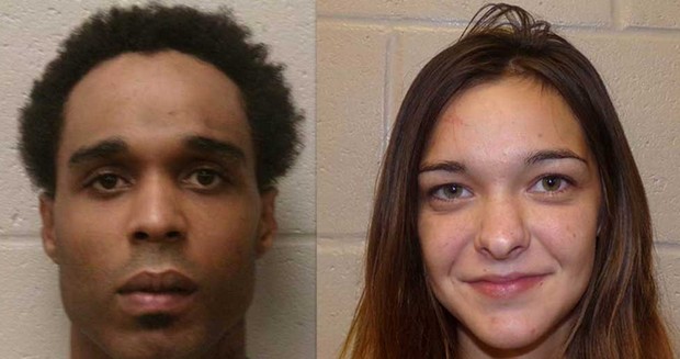 Deauntre Spirlin e Jenna Thornbrugh jogaram pedras um no outro (Foto: Bartlesville Police Department)