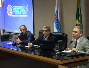 Walter Feldman, Rubens Lopes e general Marco Aurélio Vieira em arbitral na Ferj