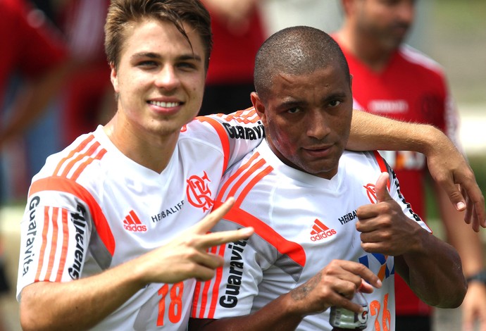 Igor Sartori e Anderson Pico, Treino Flamengo (Foto: Gilvan de Souza / Flamengo)