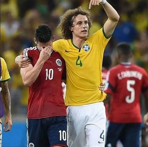 David Luiz manda mensagem para James Rodríguez (Foto: Reprodução) David Luiz manda mensagem para James Rodríguez (Foto: Reprodução)