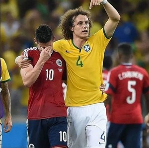 David Luiz manda mensagem para James Rodríguez (Foto: Reprodução)