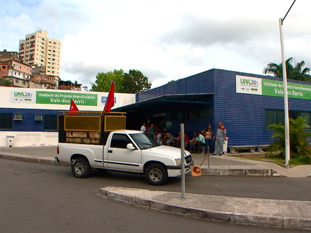 Atendimento foi suspenso na unidade na manhã desta quarta-feira (21) (Foto: Reprodução/ TV Bahia)