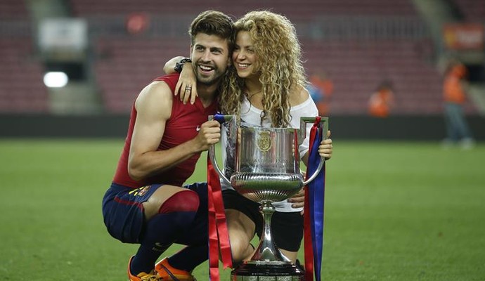 Shakira e Pique comemoram tÃƒÂ­tulo do BarÃƒÂ§a (Foto: EFE/Andreu Dalmau)