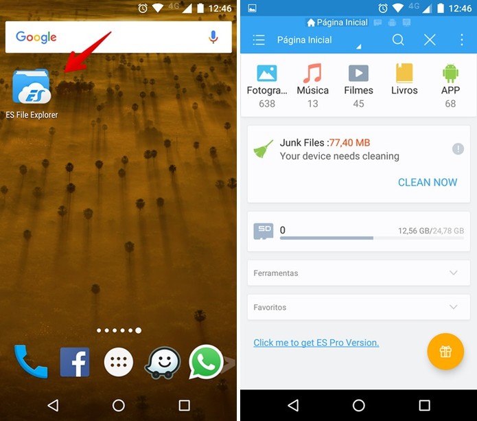 Abra o ES File Explorer (Foto: Felipe Alencar/TechTudo)