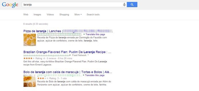Resultado da busca por "larnaja" no Google (Foto: Reprodução/Taysa Coelho) Resultado da busca por "larnaja" no Google (Foto: Reprodução/Taysa Coelho)
