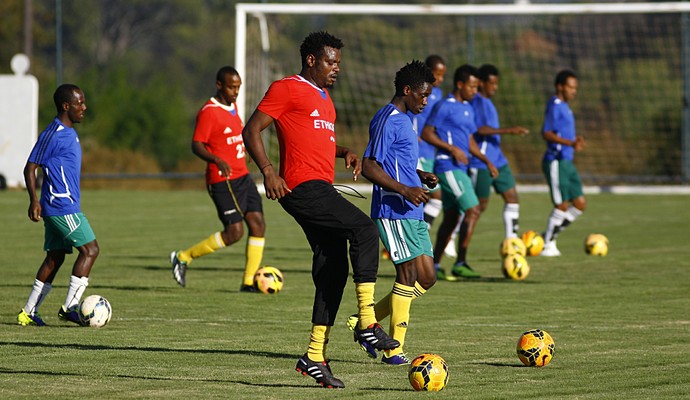 Treino da seleção da Etiópia em Brasília (Foto: Claudio Reis / BrasilienseFC)